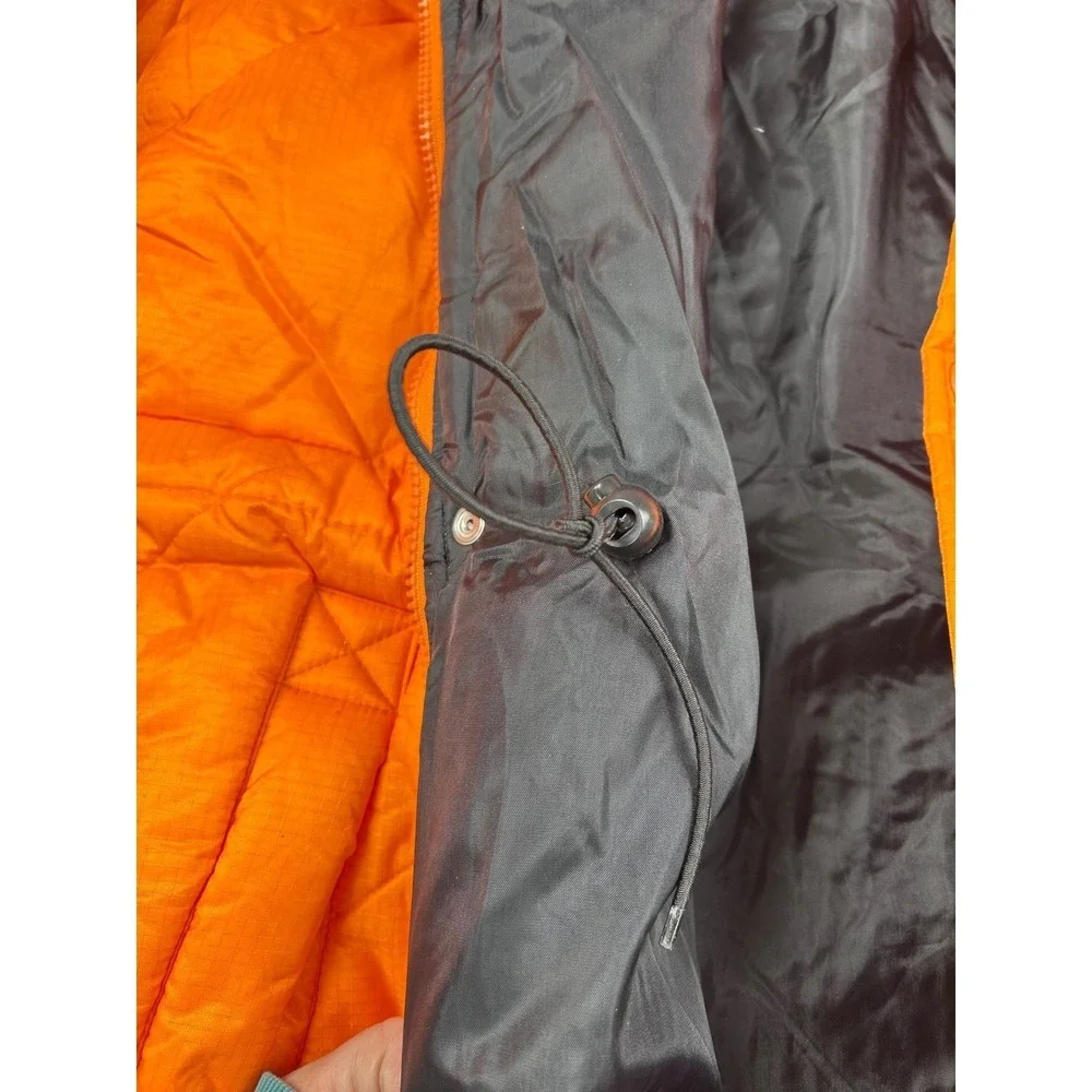 Vintage MATCH 1 Orange Quilted Puffer Parka Hooded Jacket Mens‎ Size L NEW